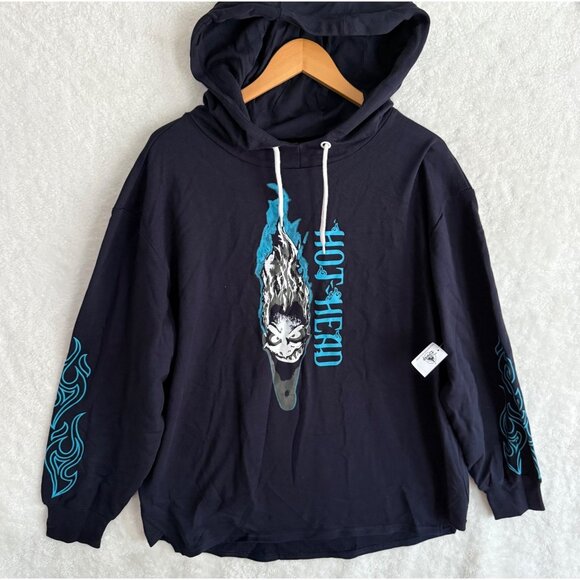 Disney Other - NEW NWT Disney Hoodie Adult Large L Blue Hercules‎ Hades Hot Head Pullover Parks